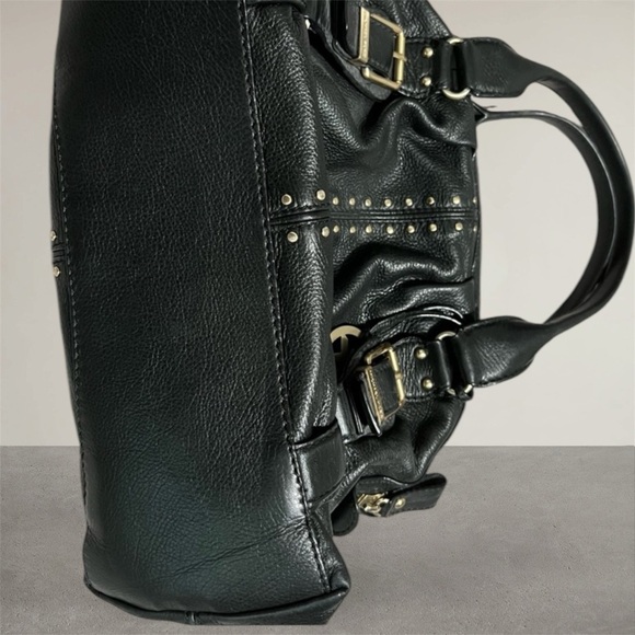 MICHAEL KORS ASTOR SHOULDER HOBO SATCHEL TOTE HANDBAG BLACK LEATHER
BUCKLES STUD - Picture 12 of 17